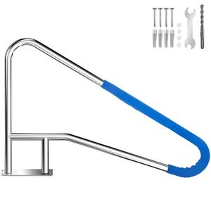 55x32 Pool Stair Handrail, 304 Stainless Steel Swimming Pool Railing