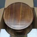 Acacia Wood Cake Stand with Glass Lid  12" Magnetic Base, Detachable Serving Tray for Cake, Cheese, Charcuterie, Snacks & Desserts  Wooden Cake Holder for Parties & Kitchen Display