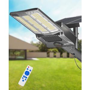 JAYNLT Y-11000W Solar Street Lights Outdoor,850000LM 6500K High Powered Commercial Parking Lot Lights Dusk to Dawn, Waterproof Solar Security Flood Lights for Driveways, Basketball Courts