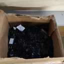 Goplus 7ft Pre-lit Black Christmas Tree, Hinged Artificial Halloween Tree w/ 500 Purple LED Lights & Metal Stand, Perfect Xmas Tree for Holiday Festival Parties