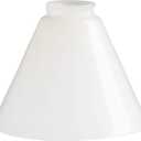 Permo Lighting Fixture Replacement Funnel Flared White Glass Shade
