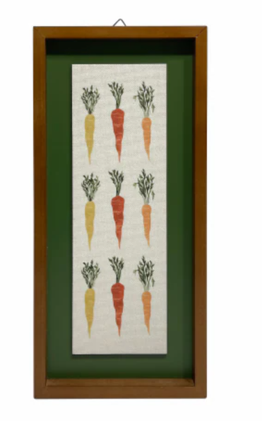 Framed Carrot Poster Canvas Print Art set of 2