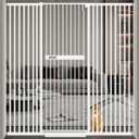 WAOWAO 71" Extra Tall Cat Pet Gate 29.92-61.42" Wide Pressure Mounted Walk Through Swing Auto Close Safety White Metal Dog Pet Puppy Cat for Indoor Stairs,Doorways