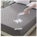 BEDLORE Waterproof Mattress Protector, Noiseless Queen Size Mattress Pad with Deep Pocket Fitted Up to 6"-18", Soft Breathable Dirt-Proof Bed Mattress Cover Washable Bedroom, Hotel (Gray)