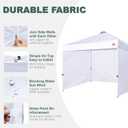 Canopy Tent Gazebo Sidewalls for 10x10 Pop Up Canopy 99% UV Protection, Waterproof, 3 Pcs Sidewalls Only,(White)