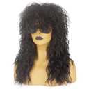 80s Costumes for Men and Women 80s Rock Long Black Mullet Wig Halloween Costume Mens Wigs Long Curly Party Funny Wig