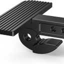 Hitch Step with Slider - for 2 inch Receiver, Rear Bumper Guard Protector, Compatible with 3/4" D-Rings or Soft Shackle, for Trailer Tow SUV Pickup, Black