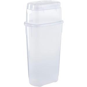 Rubbermaid Wrap N' Craft Plastic Wrapping Paper Organizer Storage Container with Top Ornament Storage Compartment for 20 Standard 30 Inch Rolls, Clear