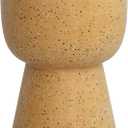 Creative Co-Op Round Terrazzo Table Stool, Mustard Color, 13 inches x 13 inches x 17.75 inches