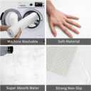 Summer Beach Footprints on The Soft Sand by The Sea 3D Print Bath Mats for Bathroom Non-Slip Absorbent Soft Microfiber Plush Doormat Rugs Decor Floor Mat16 x24