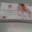 Silicone Bath Pillow, New Material Bath Pillows for Tub Head Neck and Back Support, Bath Tub Pillow with 4D Press Inflatable Airbag and Non-Slip Strong Suction Cups, Quick-Drying, Easy to Store, Pink