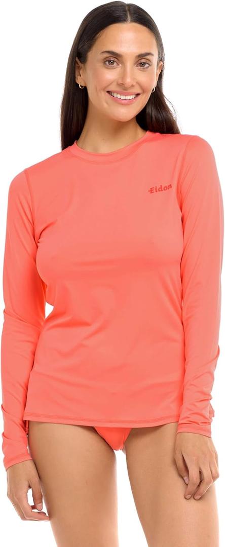 Women's Cozy Honey Long Sleeve Rashguard 50+ Uv Protection Skin Guard (Medium, Flamingo)