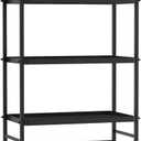 5-Wire Shelving Metal Storage Rack Shelves, Standing Storage Shelf Units for Laundry Bathroom Kitchen Pantry Closet(Black, 21.5L x 12.8W x 50.5H)
