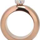 Stainless Steel Bracelet Jug Flask for Dance Party Travel, Bronze Hip Flask Gift (bright rose gold)