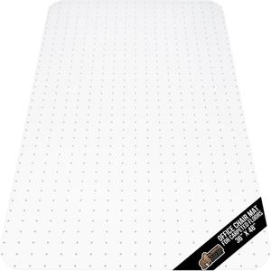 GORILLA GRIP Slip Resistant Office Chair Mat for Carpet Floors, 36x48 Smooth Glide Under Desk Carpeted Floor Protector, Heavy Duty Plastic Computer Mats for Rolling Work and Gaming Chairs, Clear