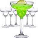 Amazing Abby - Peggy - 18-Ounce Plastic Margarita Glasses (Set of 6), Plastic Cocktail Glasses, Reusable, BPA-Free, Shatter-Proof, Dishwasher-Safe, Perfect for Poolside, Outdoors, Camping, and More