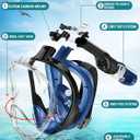 Greatever Full Face Snorkel Mask, Snorkeling Gear for Adults with Latest Dry Top Breathing System and Detachable Camera Mount, Foldable Snorkel Mask Adult, Snorkels Anti-Fog & Anti-Leak