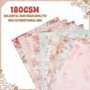 Gersoniel 40 Sheet Vintage Flower Scrapbook Paper 8.5 x 11 Inch Decorative Cardstock Paper Double Sided Patterned Papers for Craft Card Making Journaling Planner Scrapbooking Supplies, 10 Design