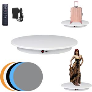 JAYEGT Motorized Rotating Display Stand,350Lbs Load360 Degree Electric Rotating Potography Turntable for Products DisplayLive Show Remote Control +5 Colors Backgrounds (White / 16.5inch /Wired) JAYEGT Motorized Rotating Display Stand,350Lbs Load360 Degree Electric Rotating Potography Turntable for Products DisplayLive Show Remote Control +5 Colors Backgrounds (White / 16.5inch /Wired)