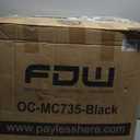 FDW Office Chair Ergonomic Desk Chair Mid-Back Mesh Computer Chair Lumbar Support Comfortable Executive Adjustable Rolling Swivel Task Chair with Armrests, Black