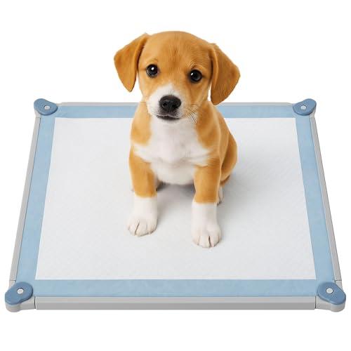 Pad Genius Patented SureGrip Pee Pad Holder - Fits All Common Pad Sizes, 100% of Urine Stays on Pad, Built-in Pad Grips Secure Pad to Holder, Holder Can Secure to Floor, No Sliding or Folding