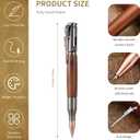 Crtiin 3 Sets Bolt Bullet Pens for Men Bullet Pen for Collector Lover Father with Gift Box and Black Ink Refills Father's Day Graduation Male Teacher Gifts(Wood Gray Black)