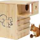 Large Squirrel House for Outside Nesting - Extra Large Squirrel House for Outside with Exterior Porch, Wooden Nesting Box Squirrel Chipmunks and Small Animals
