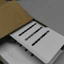 LUKETURE Desk Side Storage, 2 Tier Steel Side Desk Organizer, No Drill Laptop Holder, Clamp on Laptop Mount with Pen Holder, Fits Flat Edge Tables 0.3" to 2.8" (White, L(2 Tier))