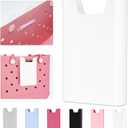 2 x Silicone Phone Holder for Bogg Bags, Attachment for Beach Bags, Phone Holder for Bogg & Similar Beach Bags, Compatible with Most Mobile Phones, White