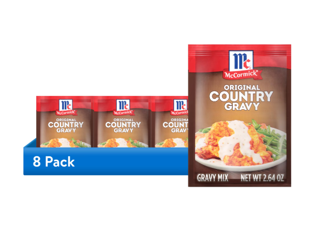 (8 pack) McCormick Original Country Gravy Mix, 2.64 oz Packet (BBD: Sep 2028)
