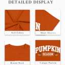 Thanksgiving Shirts for Women Pumpkin Season Shirt Thanksgiving Graphic Fall Tee Tops (Orange, M)