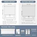 AOSKY Blackout Roller Shades Cordless Blinds for Windows, Free-Stop Shades with Valance, Thermal Insulated Fabric, UV Protection, Natural Woven Blinds for Home and Office (37" W x 72" H, White)