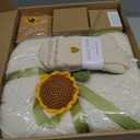 Sunflower Birthday Gift Baskets for Women-Sending Sunshine Self Care Get Well Soon Care Package W/Blanket, Unique Thinking of You Gifs for Mom Sister Her Friends Wife Grandma, Valentines Mothers Day