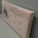 PRANDOM Jumbo Ottoman with Storage [1-Pack] Velvet Folding Small Square Foot Stool with Lid for Living Room Bedroom Coffee Table Dorm Beige 43x15x15 inches