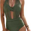 Blooming Jelly High Waisted Bikini Sets for Women Tummy Control Swimsuits 2 Piece Sexy Modest Mesh Bathing Suit 2026 (Green, M)