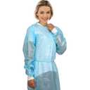 10 Pcs Disposable PPE Isolation Medical Gowns | Level 2 Polypropylene Lab Gowns | Full Back Coverage Double Tie Closure Knit Cuffs SMS 40 GSM Material, Universal Size