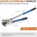 iCrimp Copper Tube Fittings Crimping Tool with 1/2, 3/4 and 1-inch Jaws, Press Tool for ProPress Copper Fittings IWS-1632AF
