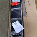 Twin Over Full Bunk Bed Frame with Twin Size Loft Beds, Heavy Duty Triple Bunk Bed with Slide, Charging Station(USB Ports & Outlets), Metal Triple Bunk Beds with L-Shaped Desk, Black