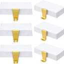 Zhengmy 6 Pcs Christmas Stocking Holders for Mantel Metal Hanging Hooks Stocking Hangers for Fireplace Xmas Party Decoration(Marble Color)