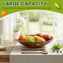 Geiserailie Extra Large 18 Inch Acacia Wood Salad Bowl Set Wooden Serving with Serving Utensils Oversized All Purpose Bowl for Fruits Salad Kitchen for Housewarming Wedding Table Display Gift
