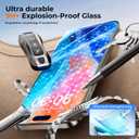 5 x Military-Grade 𝟗𝐇+ Tempered Glass for iPhone 17 Pro Screen Protector [𝐀𝐑 Anti-Glare & Longest Durable] Shatterproof HD Clear, Easy Install, Bubble Free, 2 Pack