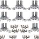 8Pcs 3030 Series Aluminum Extrusion Profile Tri Bracket 3-Way End Corner Right Angle Connector for 30 Extruded Aluminium Esquina Profil T Slot 8mm with Screws
