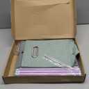 DOSTATNI School Years Organizer Kit K-12 School Years Memory Keeper with 15 Hanging File Folders Plastic 4 different Labels Memory Keepsake Box for kids Storage Pictures File Keeper (Green)