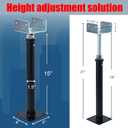 4 Pack U-Shaped Floor Jack - Adjustable Steel Beam Support for 4x2, 4x4, 4x6 Joists Heavy Duty Screw Jack with U-Head Telepost & House Jack.15-19 Inch Adjustment Range.
