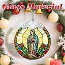 Stained Glass Religious Ornament, Christian Christmas Decorations, Christmas Ornaments for Tree, Catholic Home Decor, Religious Gifts, Faith Gifts for Christian, Gift Ideas & Xmas Gift