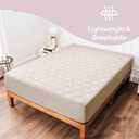Hearth & Harbor 12 Pack Queen Size Quilted Fitted Mattress Pad Cover, 100% Waterproof Mattress Protectors, Deep Pocket Fitted Mattress Cover 8" - 21" (60" x 80", Beige Cream)