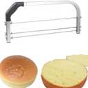 Bibabala Cake Leveler,304 Stainless Steel 3 Blades Adjustable Layer Cake Cutter,DIY Cake Slicer Kitchen Baking Tools Accessories,Household Cake Tools Baking and Pastry Tools,for Cake Making(Silver), free size