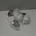 Kehail Set of 3 Silver Crystal Metal Tealight Candlestick, Bling Bowl Candelabras, Tall Votive Candle Holders Elegant Candle Centerpiece for Dining Table Wedding Decor