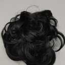 REECHO 12" Ponytail Extension, Classic Loose Curly Wavy Claw Clip Pony tails Hair Extensions Hairpieces for Women - Black