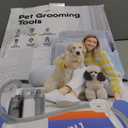 FOTING Dog Grooming Vacuum & Dryer Kit, 2.1L Double Dust Cup 10000pa Dogs Vacuums for Shedding Grooming, 6 in 1 Grooming Tools Cleaning, Low Noise Pet Grooming Vacuum for Dogs, Black